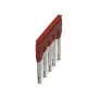 Ponte de ligação Phoenix Contact FBS 5-10, 5 polos, 10 mm passo, vermelho 3005948