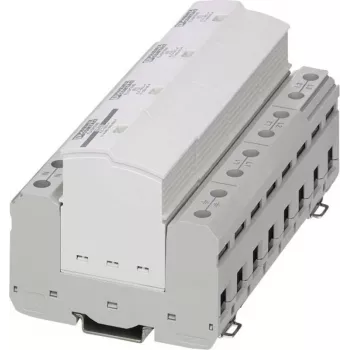 Phoenix Contact FLT-SEC-P-T1-3S-350/25-FM para-raios Tipo 1, trifásico, 350 V AC, 25 kA, calha DIN 2905421