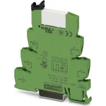 Relé de interface Phoenix Contact PLC-RSC-24UC/21, bobina 24V AC/DC, 1 contacto reversível, 6A, calha DIN, verde