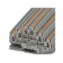 Phoenix Contact PT 2,5-3L Borne de série push-in de 3 níveis, 2,5 mm², 24 A, 500 V, cinzento