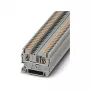 Borne de passagem Phoenix Contact PT 2,5 push-in, 2,5 mm², cinzento, montagem em calha DIN, 800 V, 24 A
