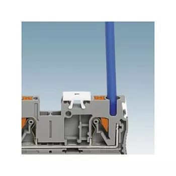 Phoenix Contact PT 2,5-QUATTRO BU Borne de passagem push-in, azul, 4 conexões, 2,5 mm², 800 V, 24 A, montagem em calha DIN