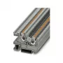 Borne de instalação Phoenix Contact PTI 2.5 push-in, 2 níveis, 2,5 mm², 500 V, 24 A, calha DIN, cinzento