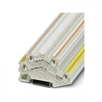 Phoenix Contact PTTBS 1,5/SWH/U-YE/O-WH borne de dois andares para KNX, push-in, branco/amarelo