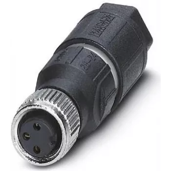 Phoenix Contact SACC-M 8FS-3QO-0,25-M Conector fêmea M8 para montagem em campo, 8 polos codificação A, QUICKON IDC, IP67 1441040