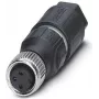 Phoenix Contact SACC-M 8FS-3QO-0,25-M Conector fêmea M8 para montagem em campo, 8 polos codificação A, QUICKON IDC, IP67 1441040