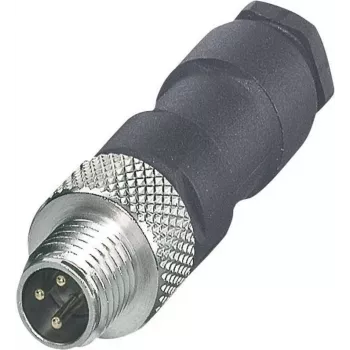 Phoenix Contact SACC-M 8MS-4CON-M-SW conector macho M8 para montagem em campo, ligação por parafuso, blindado, IP67, 4 polos, Pg7 1501265