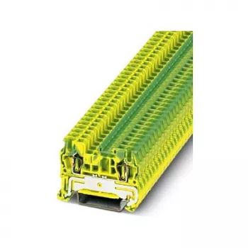Phoenix Contact ST 2.5-PE Borne de terra para calha DIN, ligação por mola, verde-amarelo