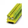 Terminal de terra Phoenix Contact UT 2,5-PE - verde-amarelo, ligação por parafuso, 2,5 mm², montagem em calha DIN