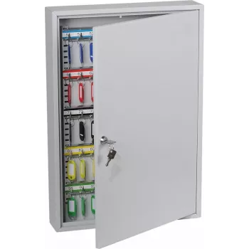 Armário de chaves Phoenix Safe KC0603K (cinzento) – 100 ganchos, montagem na parede, 550 x 380 x 80 mm