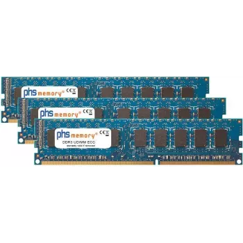 PHS-memory 24GB (3x8GB) DDR3 ECC UDIMM 1333MHz PC3-10600E Kit de memória de servidor para Supermicro SuperServer 1026TT-IBXF SP580287