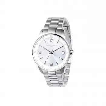 Pierre Cardin homem relógio de quartzo analógico CMR.0006 40 mm aço inoxidável mostrador preto bracelete de couro