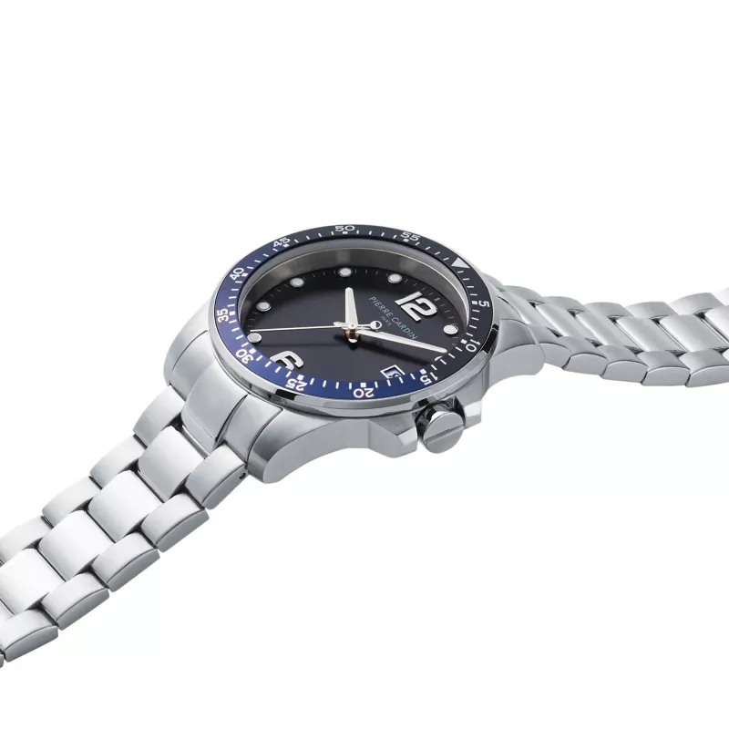 Pierre Cardin relógio de homem analógico de quartzo CNI.0030 40mm mostrador preto bracelete de pele