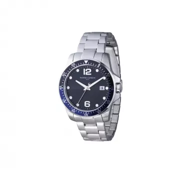 Relógio analógico de quartzo de homem Pierre Cardin CNI.0030 40 mm mostrador preto bracelete de pele
