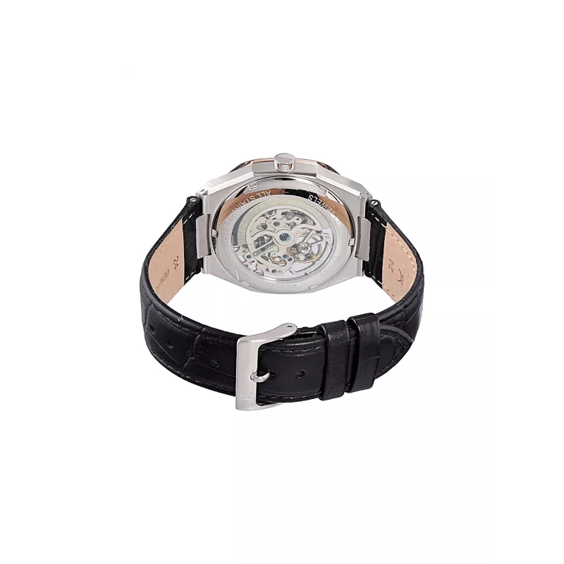 Pierre Cardin relógio analógico de quartzo de homem CF.1002.LB.2 42mm aço inoxidável mostrador preto bracelete de pele