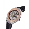 Pierre Cardin relógio analógico de quartzo de homem CF.1002.LB.2 42mm aço inoxidável mostrador preto bracelete de pele