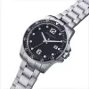Relógio de homem Pierre Cardin quartzo analógico CNI.0026 40mm caixa de aço inoxidável bracelete de pele preta