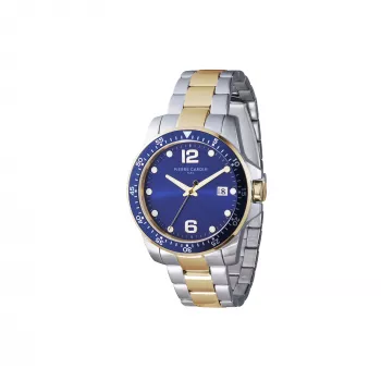 Relógio Pierre Cardin homem quartzo CNI.0031 40mm caixa de aço inoxidável mostrador preto pulseira de pele