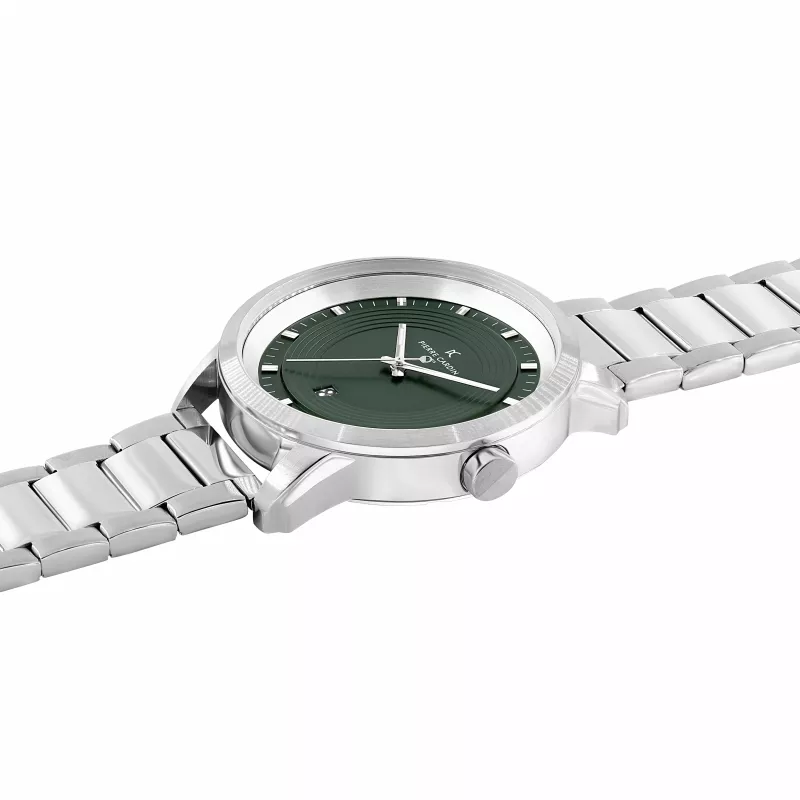 Relógio de homem Pierre Cardin CCP.5028 (45 mm) caixa de aço inoxidável mostrador preto bracelete de pele