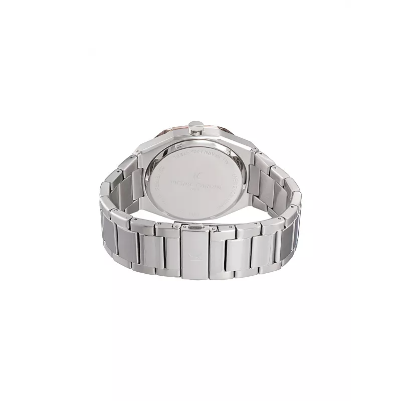 Pierre Cardin Relógio de homem CF.1000.MU 42mm Quartzo analógico Aço inoxidável Mostrador preto Bracelete de pele