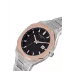 Pierre Cardin Relógio de homem CF.1000.MU 42mm Quartzo analógico Aço inoxidável Mostrador preto Bracelete de pele
