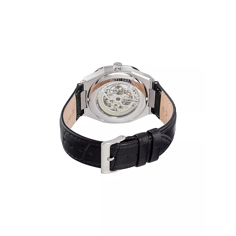 Relógio Pierre Cardin de homem CF.1002.LB.4 42mm aço inoxidável quartzo analógico mostrador preto bracelete de pele