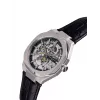 Relógio Pierre Cardin de homem CF.1002.LB.4 42mm aço inoxidável quartzo analógico mostrador preto bracelete de pele