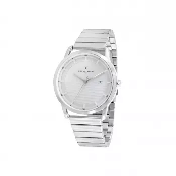 Relógio de homem Pierre Cardin CLC.6001 43 mm aço inoxidável quartzo analógico mostrador preto bracelete de pele