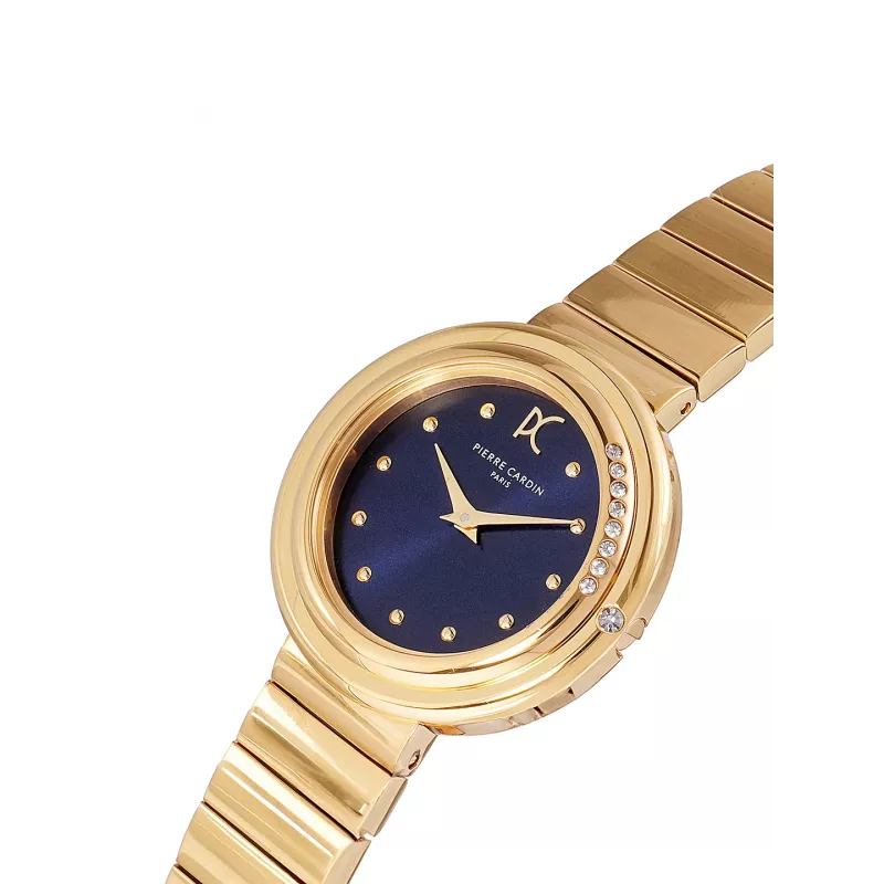 Pierre Cardin relógio de senhora analógico de quartzo CF.1010.MG bracelete de malha milanesa de aço inoxidável prateada 32mm