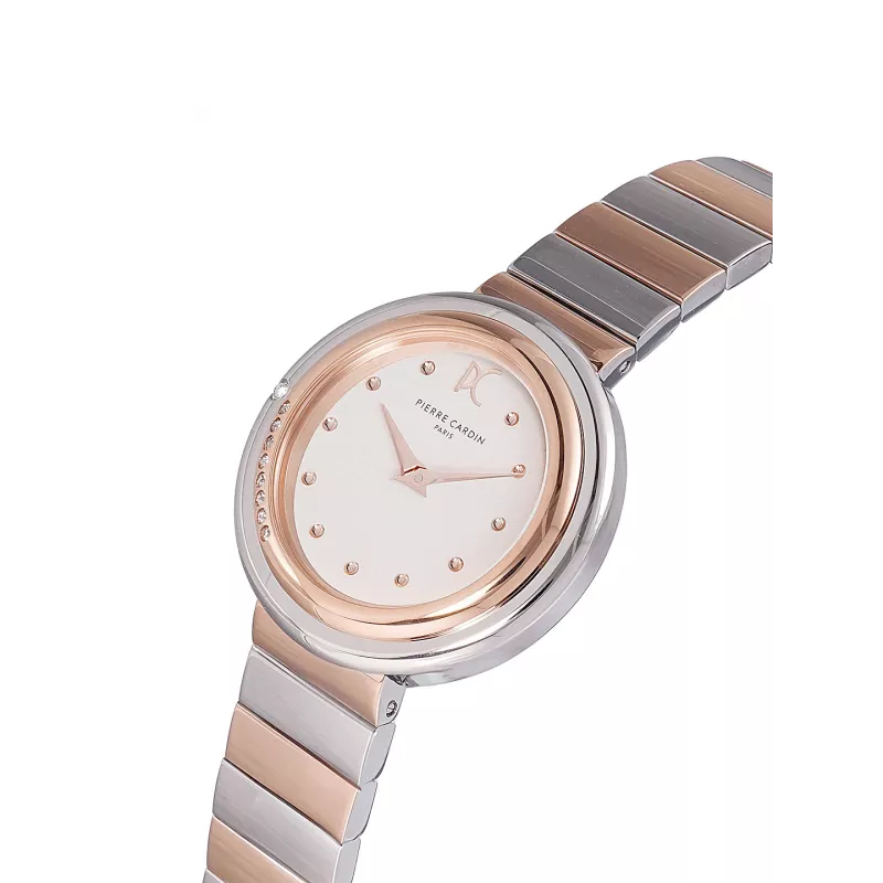 Pierre Cardin relógio de mulher CF.1010.MU.3 relógio de quartzo 32 mm ouro rosa aço inoxidável malha