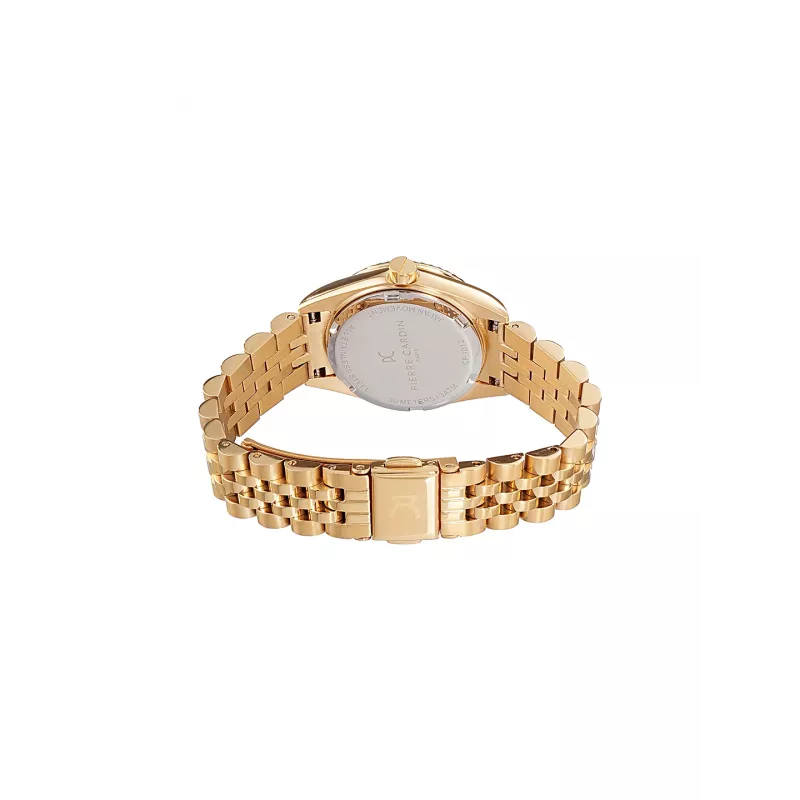 Relógio de mulher Pierre Cardin CF.1012.MG.2 de quartzo analógico 28mm em aço inoxidável tom dourado