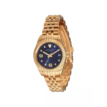 Relógio de mulher Pierre Cardin CF.1012.MG.3 quartzo analógico 28mm mesh em aço inoxidável tom ouro rosa
