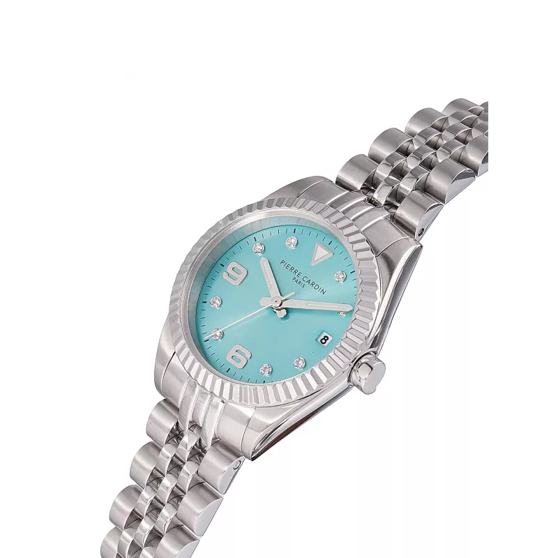 Relógio de mulher Pierre Cardin CF.1012.MS.1 analógico quartzo 28 mm prateado aço inoxidável