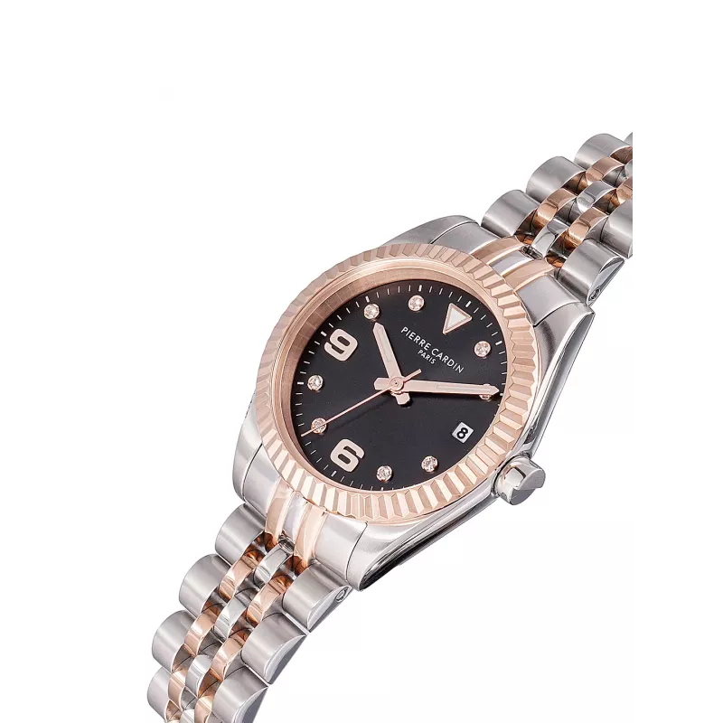 Relógio analógico de quartzo de mulher Pierre Cardin Montmartre CF.1012.MU.1 - 28mm mesh em aço inoxidável prateado