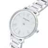 Pierre Cardin relógio de senhora analógico de quartzo CBC.5002 32mm caixa de aço inoxidável mostrador branco bracelete de pele preta