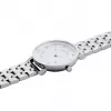 Pierre Cardin relógio de senhora analógico de quartzo CCM.0550 32mm caixa de aço inoxidável mostrador prateado bracelete de pele preta