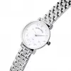 Pierre Cardin relógio de senhora analógico de quartzo CCM.0550 32mm caixa de aço inoxidável mostrador prateado bracelete de pele preta
