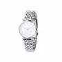 Pierre Cardin relógio de senhora analógico de quartzo CCM.0550 32mm caixa de aço inoxidável mostrador prateado bracelete de pele preta
