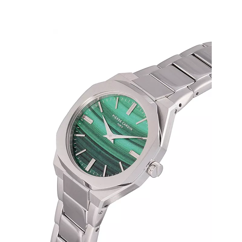 Pierre Cardin relógio de senhora analógico de quartzo CF.1008.MS.3 32mm aço inoxidável prateado bracelete de malha milanesa