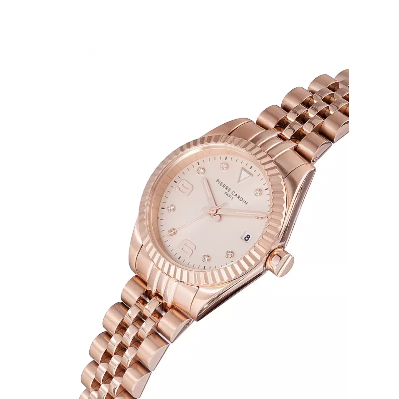 Pierre Cardin Relógio de mulher quartzo analógico CF.1012.MR 28 mm ouro rosa aço inoxidável