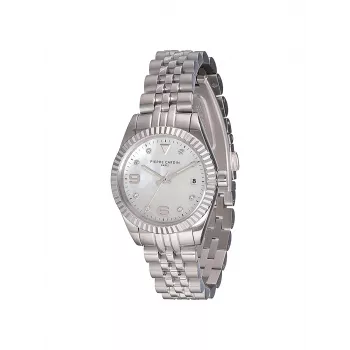 Relógio de mulher Pierre Cardin quartzo analógico CF.1012.MS 28mm caixa de aço inoxidável bracelete de pele preto