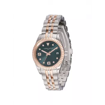 Pierre Cardin mulher relógio de quartzo analógico CF.1012.MU.2 - 28 mm ouro rosa bracelete de malha de aço inoxidável