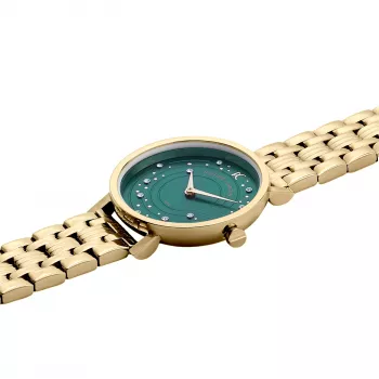 Relógio de quartzo de mulher Pierre Cardin CCM.0552 prateado aço inoxidável malha 32mm