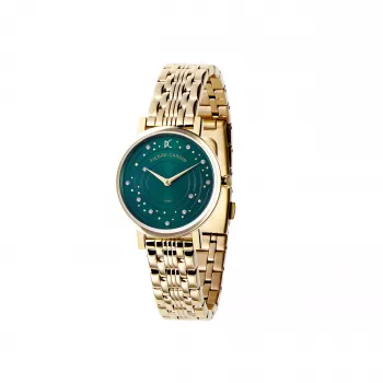 Relógio de quartzo de mulher Pierre Cardin CCM.0552 prateado aço inoxidável malha 32mm