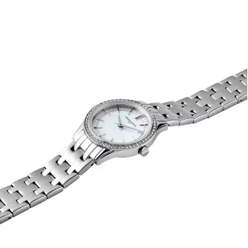 Relógio de quartzo de mulher Pierre Cardin CF.0611.SJ prateado aço inoxidável malha 30mm