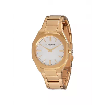 Relógio de quartzo de mulher Pierre Cardin CF.1008.MG - 32 mm bracelete em malha de aço inoxidável dourado