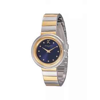 Pierre Cardin Relógio de mulher CF.1010.MU 32mm quartzo analógico mostrador prateado bracelete de pele castanha