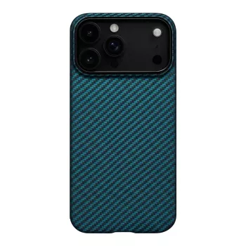 PITAKA capa Ultra-Slim MagSafe para iPhone 17 Pro Black/Blue Twill