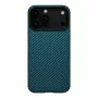 PITAKA capa Ultra-Slim MagSafe para iPhone 17 Pro Black/Blue Twill