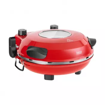 Forno de pizza TEESA SUPREME, 1200 W, 32 cm, janela de visualização, pedra removível, controlo de aquecimento duplo